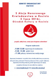 2 Akcja Honorowego Krwiodawstwa w Kosinie