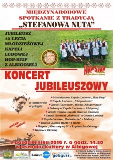 "STEFANOWA NUTA"-Koncert Jubileuszowy Kapeli HOP-SIUP z Albigowej