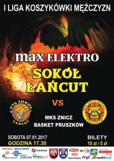 max elektro Sokół Łańcut - MKS Znicz Basket Pruszków