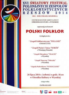 XVI Światowy Festiwal Polonijnych Zespołów Folklorystycznych