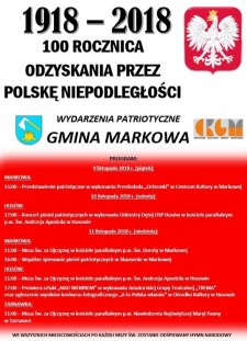 100 Rocznica Odzyskania przez Polskę Niepodległości-Markowa