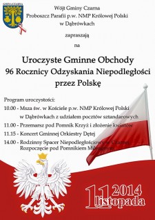 Obchody Święta Niepodległości w Gminie Czarna