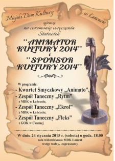 12. GALA WRĘCZENIA STATUETEK ANIMATORA I SPONSORA KULTURY 2015