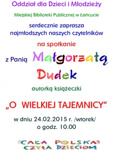 Spotkanie z Małgorzatą Dudek