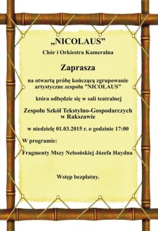 Muzyka Józefa Haydna w wykonaniu Chóru i Orkiestry "NICOLAUS"