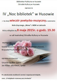 IV Noc bibliotek w Husowie